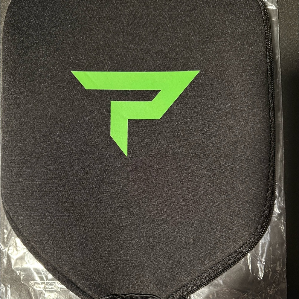 New-Paddletek Black and Green Pickleball Paddle Cover with green Logo